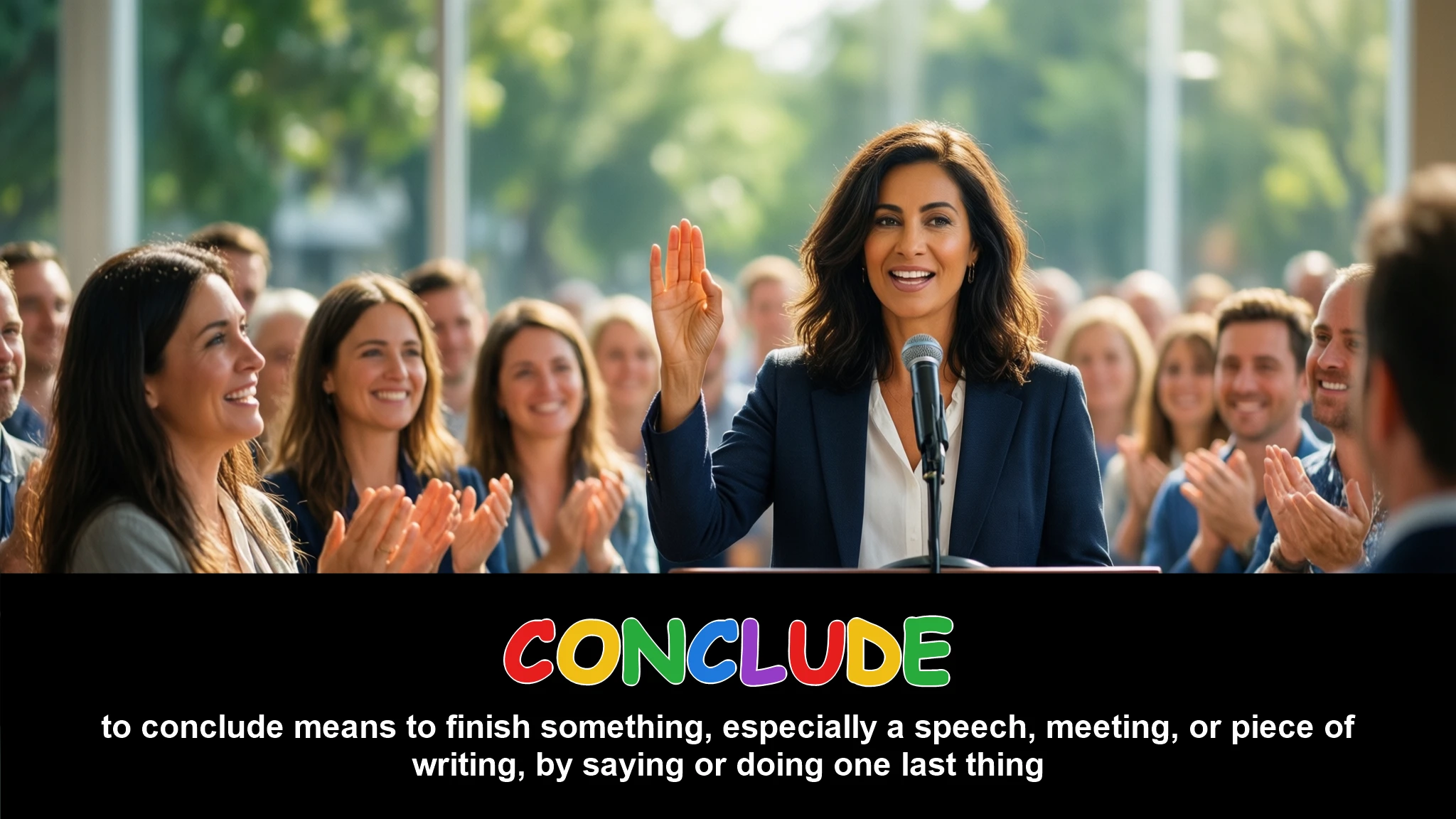 English Illustration for conclude